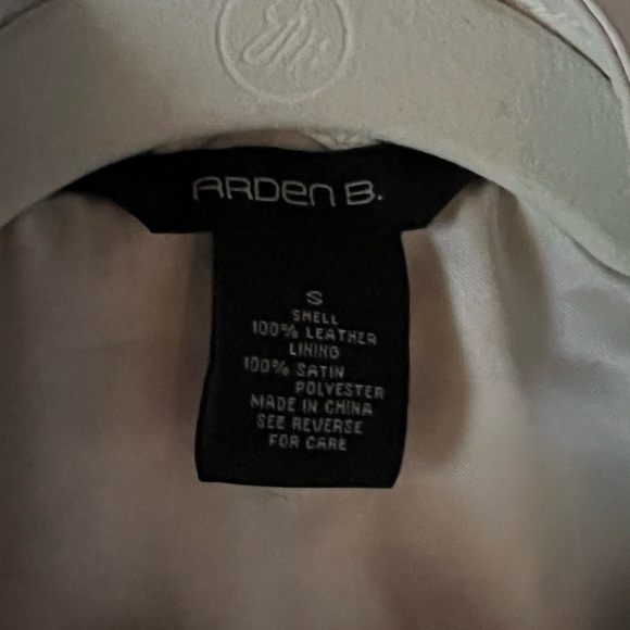ARDEN B Women's Cream White Pearl Leather Jacket. Small. Excellent condition - Picture 3 of 5